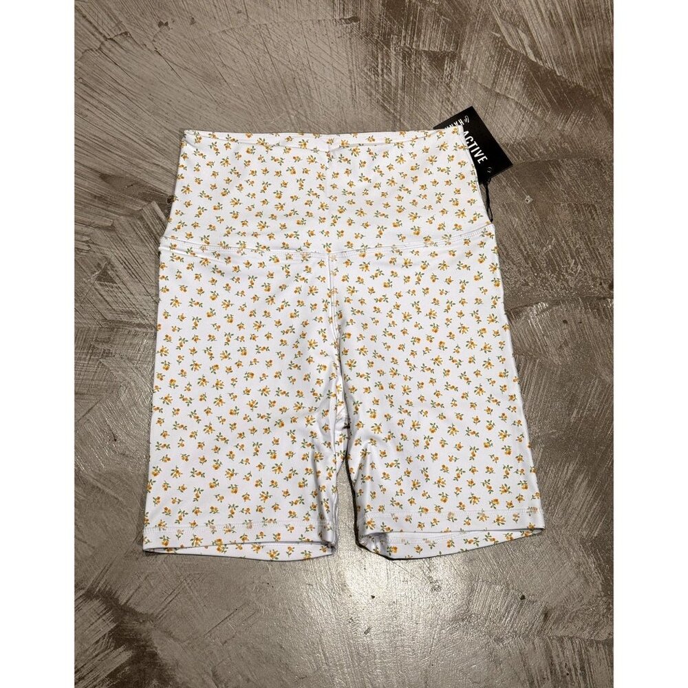 LAHANA ACTIVE WOMEN'S FLORAL PRINT 'MIMI' BIKER SHORT / LARGE / ATHLEISURE / NWT